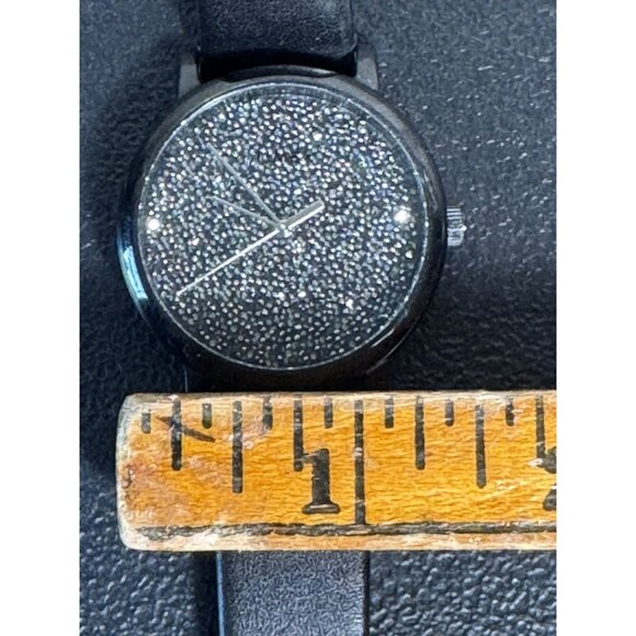 Timex Crystal‎ Opulence Quartz Black Dial Ladies Watch Black silver Leather - Picture 7 of 9